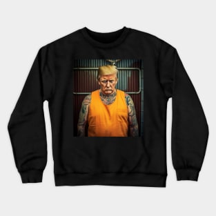 Tattooed Trump in Prison Crewneck Sweatshirt